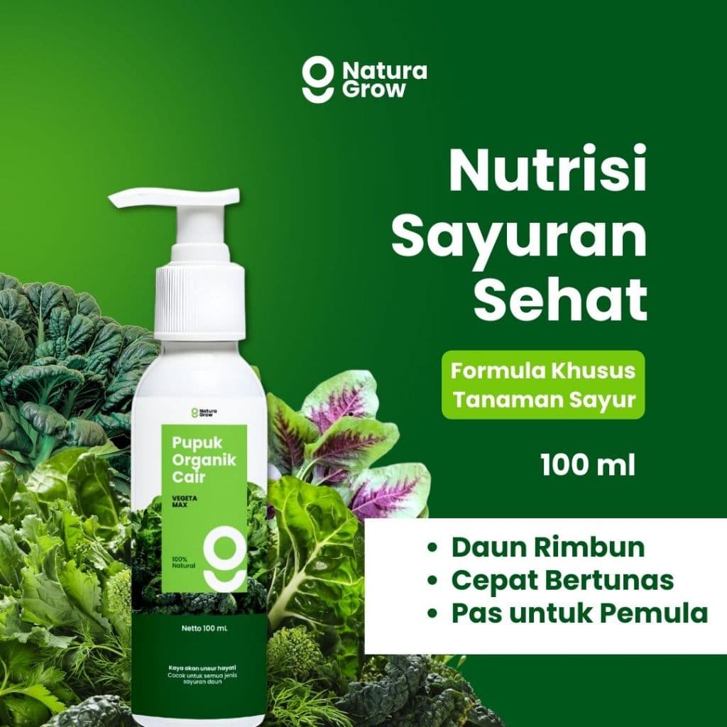 Naturagrow - Pupuk Organik Cair POC Sayuran Daun Tanaman Buah Cabai dan Bunga Varian 100ml