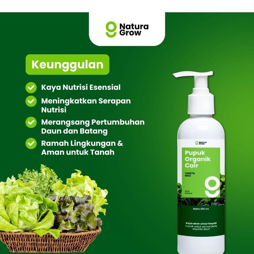 Naturagrow - Pupuk Organik Cair POC Sayuran Daun Tanaman Buah Cabai dan Bunga Varian 250ml
