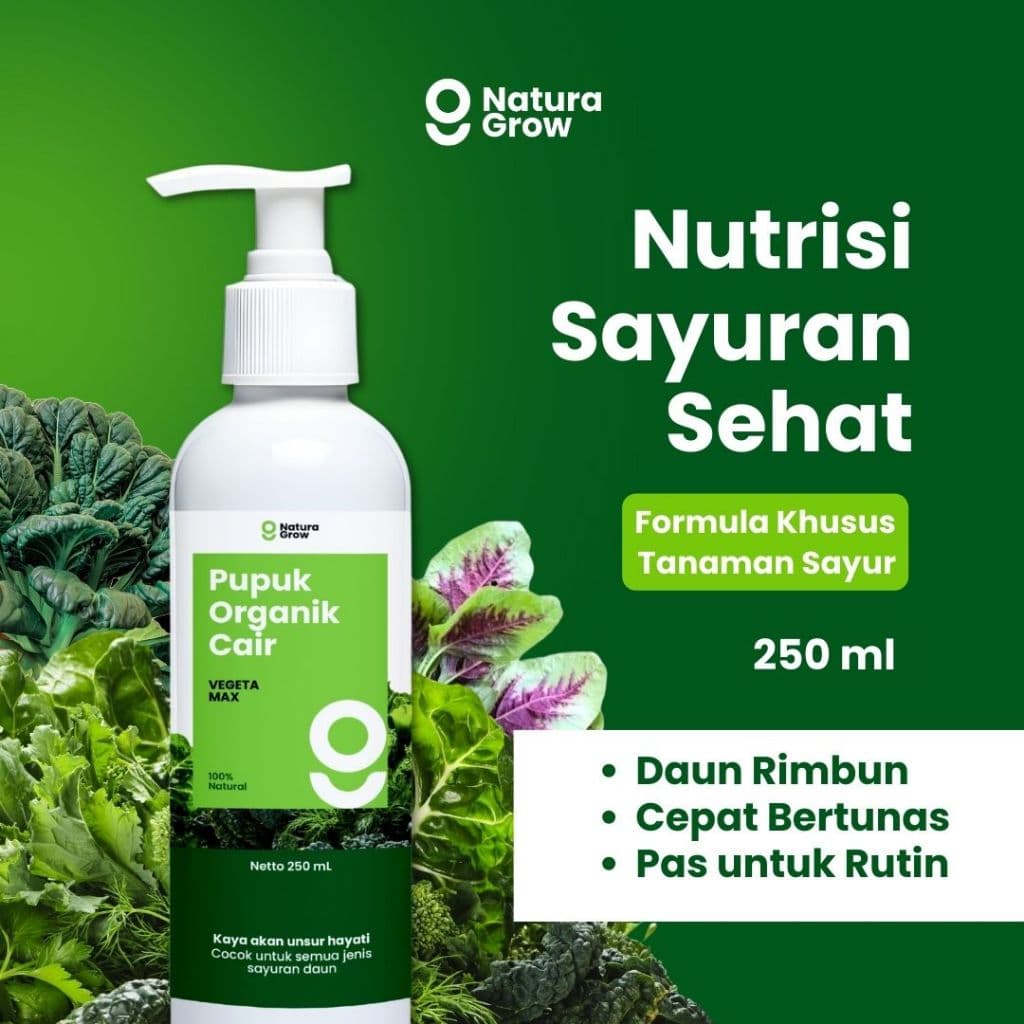 Naturagrow - Pupuk Organik Cair POC Sayuran Daun Tanaman Buah Cabai dan Bunga Varian 250ml