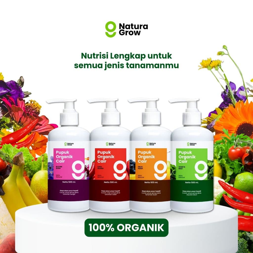 Naturagrow - Pupuk Organik Cair POC Sayuran Daun Tanaman Buah Cabai dan Bunga Varian 500ml