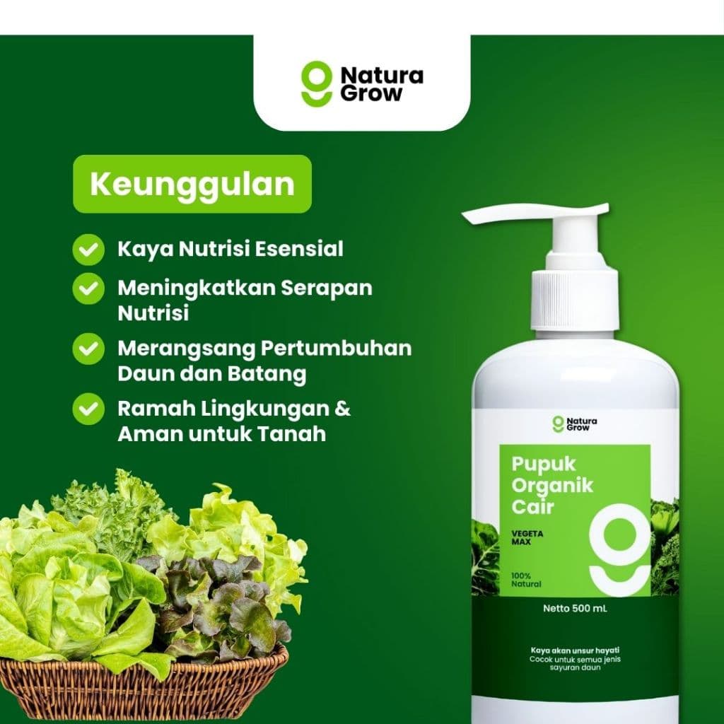 Naturagrow - Pupuk Organik Cair POC Sayuran Daun Tanaman Buah Cabai dan Bunga Varian 500ml