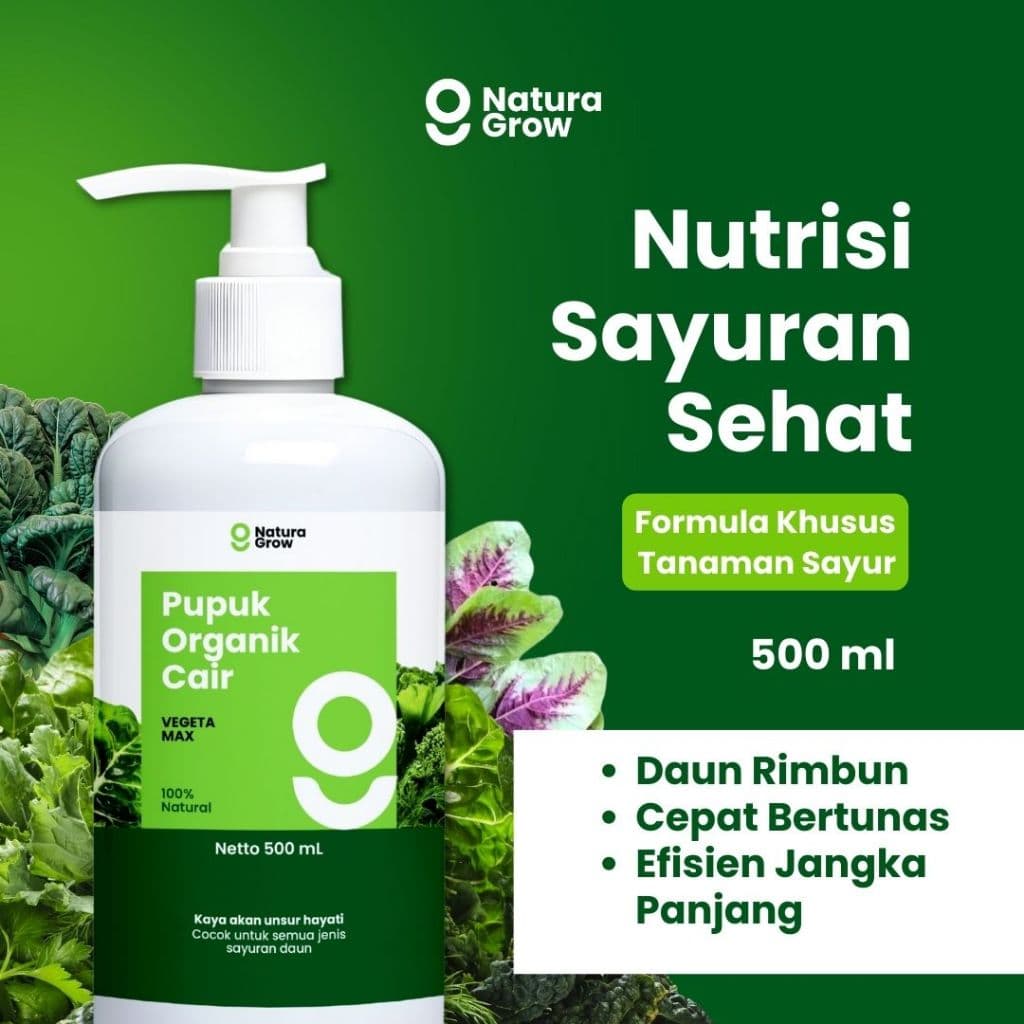 Naturagrow - Pupuk Organik Cair POC Sayuran Daun Tanaman Buah Cabai dan Bunga Varian 500ml