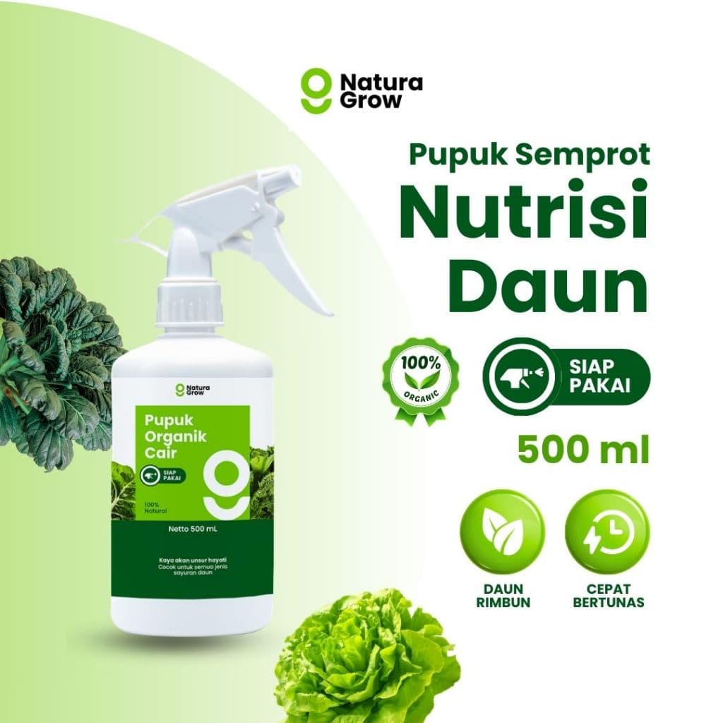 Naturagrow - Pupuk Organik Cair Siap Pakai Khusus Daun 500ml