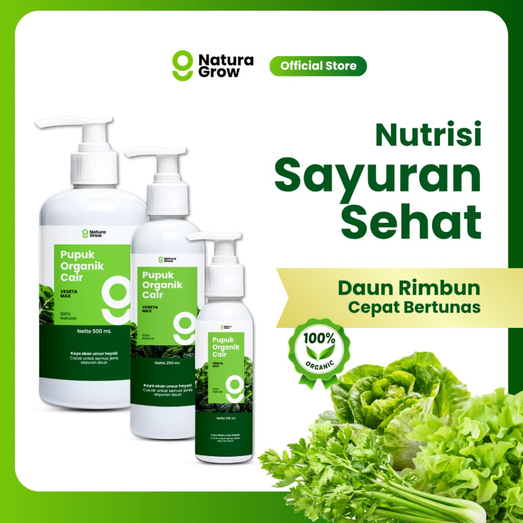 Naturagrow Pupuk Organik Cair Sayuran Daun – Nutrisi Tanaman untuk Mendukung Pertumbuhan Daun & Tunas