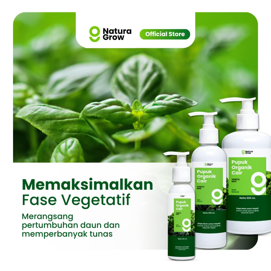 Naturagrow Pupuk Organik Cair Sayuran Daun – Nutrisi Tanaman untuk Mendukung Pertumbuhan Daun & Tunas