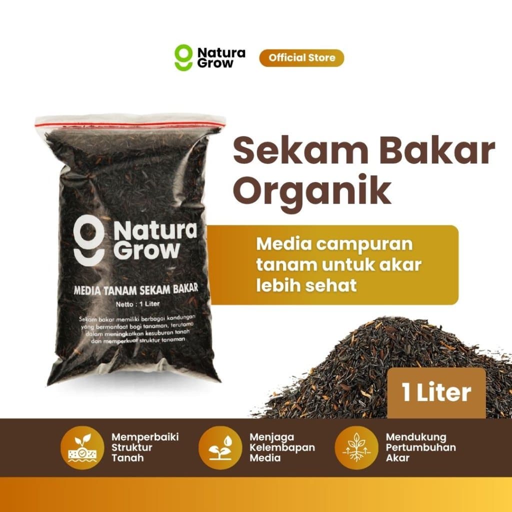 Naturagrow - Sekam Bakar Media Tanam Organik 1 Liter