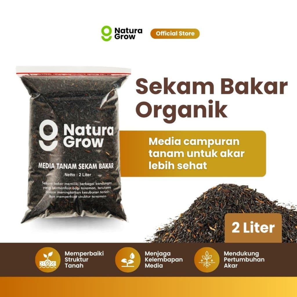 Naturagrow - Sekam Bakar Media Tanam Organik 2 Liter