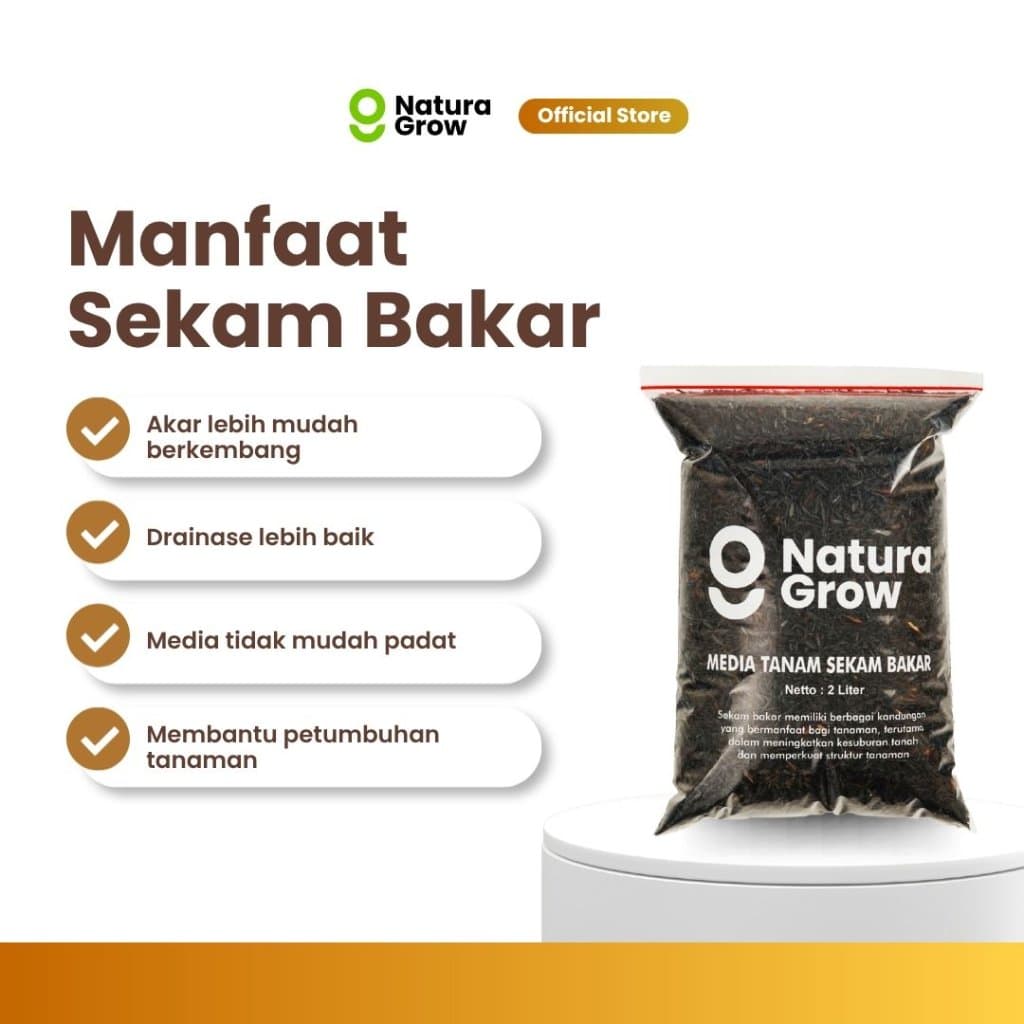 Naturagrow - Sekam Bakar Media Tanam Organik 2 Liter