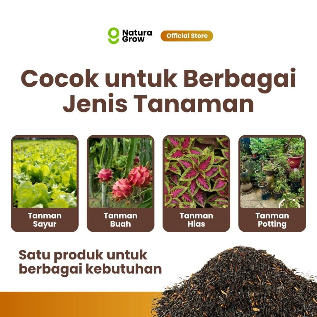 Naturagrow - Sekam Bakar Media Tanam Organik 5 Liter