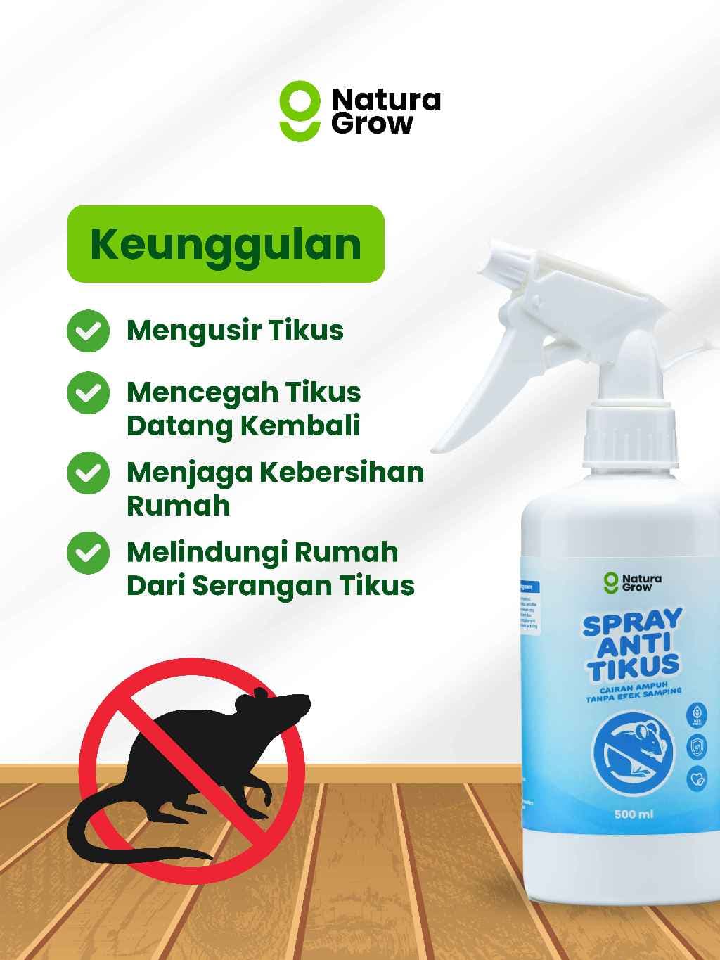 Naturagrow Spray Anti Tikus Cairan Ampuh Pengusir Tikus 500ml