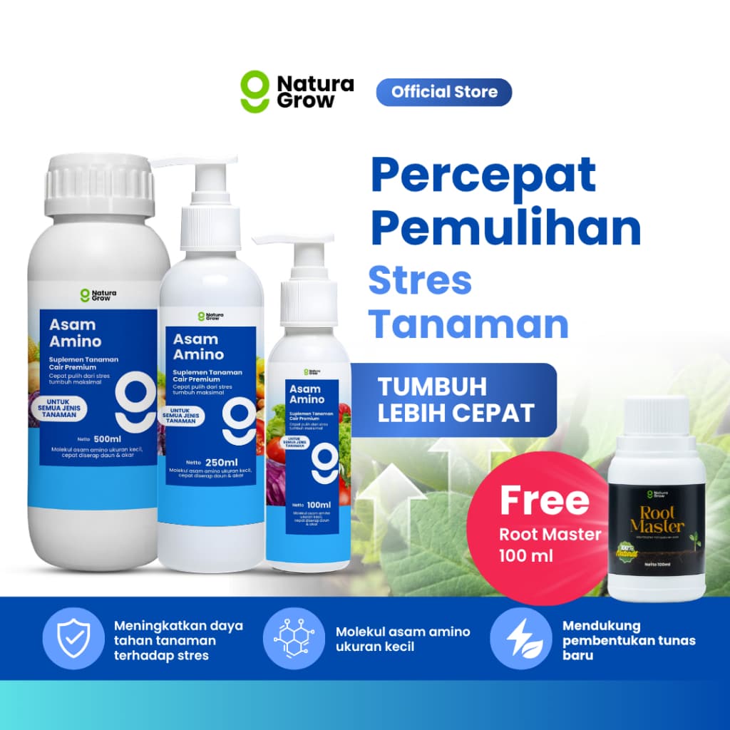 Naturagrow Asam Amino Cair – Nutrisi Tanaman untuk Mendukung Pertumbuhan & Kesuburan