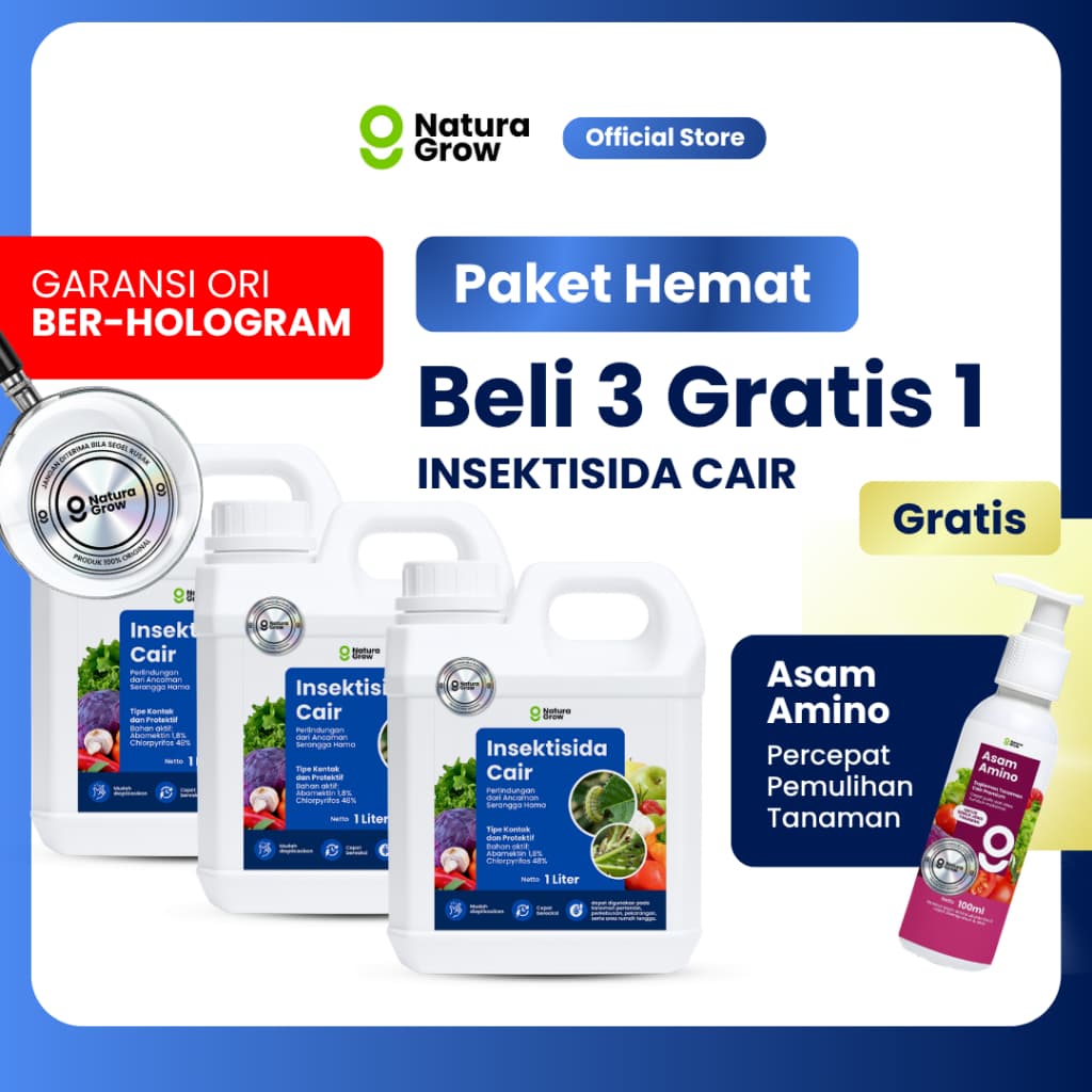 Pestisida Tanaman Insektisida Organik untuk Cabai Tomat Sayur Anti Hama + Asam amino