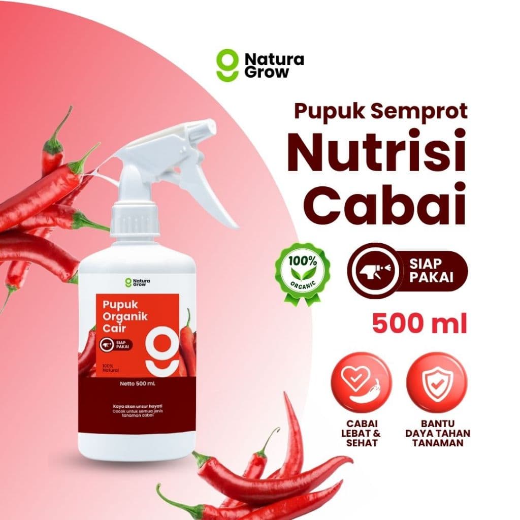 Naturagrow - Pupuk Organik Cair Siap Pakai Khusus Tanaman Cabai 500ml