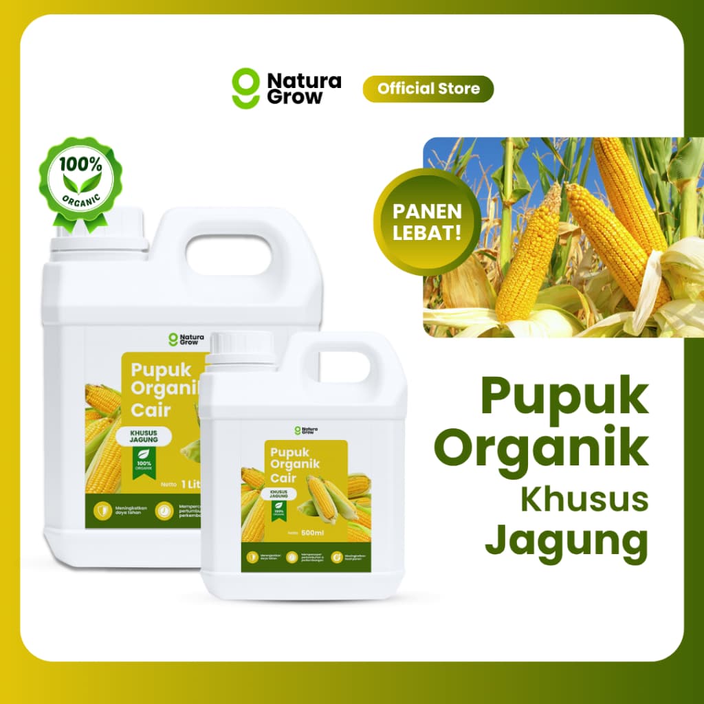 Naturagrow - Pupuk Organik Cair Jagung Tanaman Subur, Buah Melimpah & Jagung Berkualitas