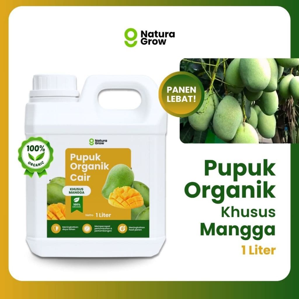 Naturagrow - Pupuk Organik Cair Mangga 1 LITER Bikin Buah Lebat, Rasa Manis & Hasil Melimpah