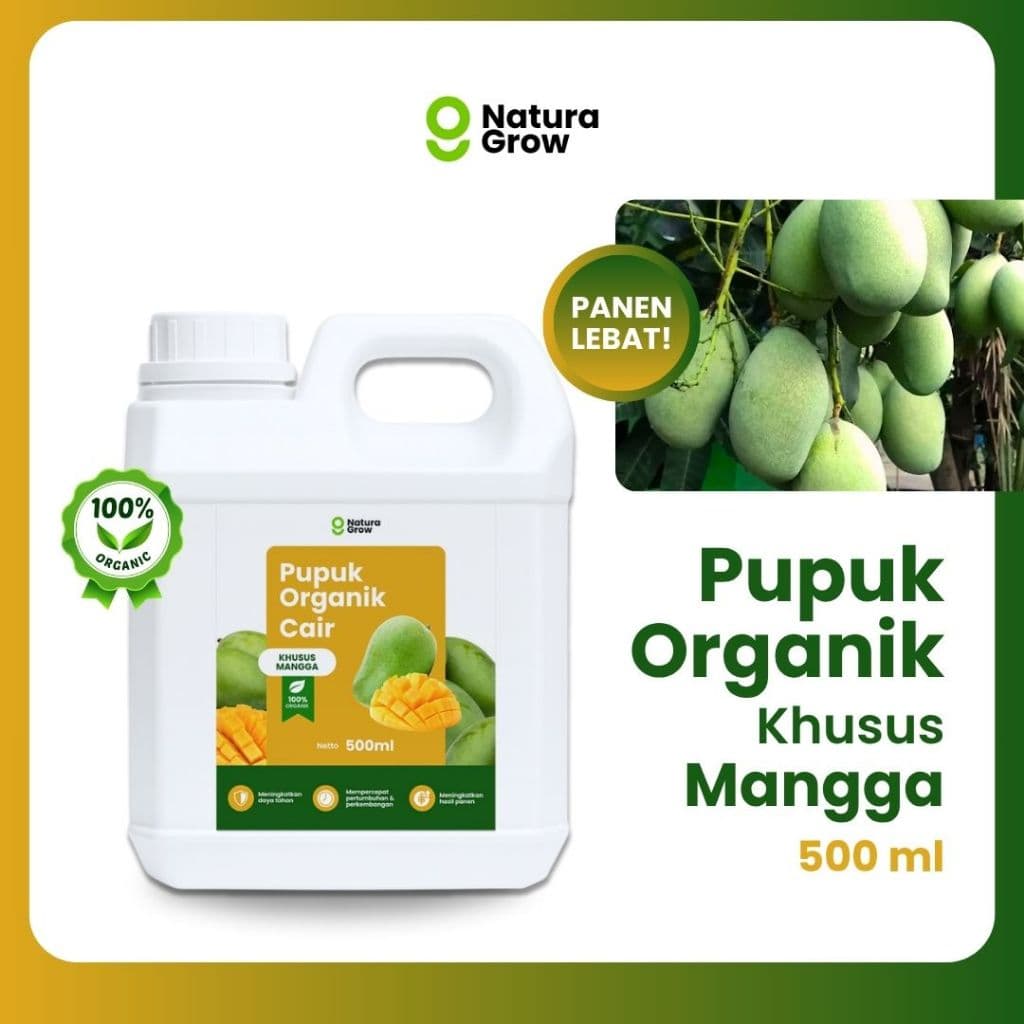 Naturagrow - Pupuk Organik Cair Mangga 500ML Bikin Buah Lebat, Rasa Manis & Hasil Melimpah